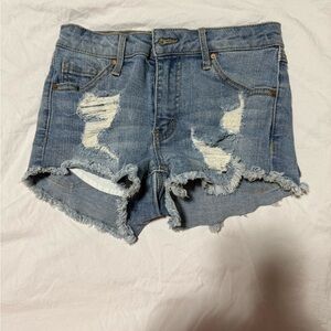 RSQ Blue Distressed Jean Shorts
